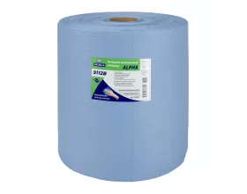 Нетканый протирочный материал PROBOS ALPHA 9112B, 110г/м2, голубой, сотовое тиснение, 155 л 9112B155