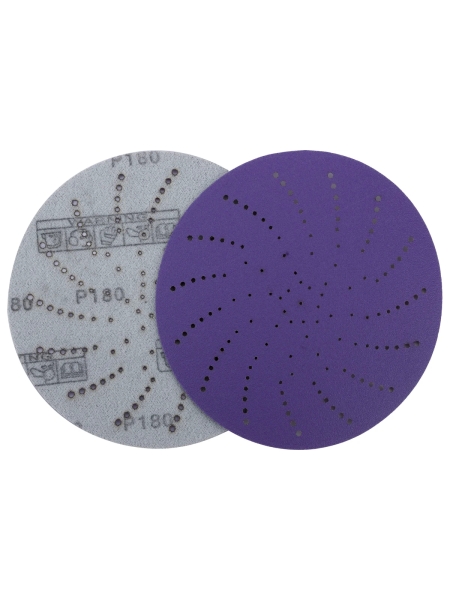 Круг шлифовальный c мультипылеотводом Purple P180, CERAMIC FILM Hookit CF775, 150 мм, 10 шт PROBOS 77564265