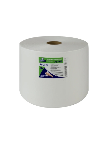 Нетканый протирочный материал PROBOS ALPHA 9501W, 50 г/м2, белый, 25x34 см, 1100 л/рулон 9501W1100