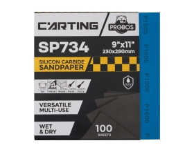 Бумага абразивная водостойкая Р1000, 230х280 мм, Carting SP734, 100 шт PROBOS 73401971-100
