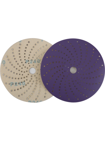 Круг шлифовальный c мультипылеотводом Purple PROBOS P240, CP737 CERAMIC Hookit, 150 мм, 10шт/уп 73751424