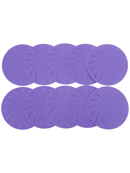 Круг шлифовальный c мультипылеотводом Purple P240, CERAMIC FILM Hookit CF775, 125 мм, 10 шт PROBOS 77547097