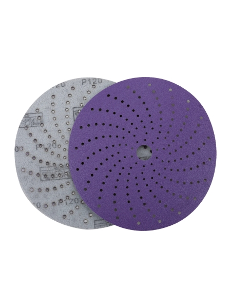 Круг шлифовальный c мультипылеотводом Purple P120, CERAMIC FILM Hookit CF775, 150 мм, 10 шт PROBOS 77586825