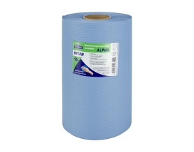 Нетканый протирочный материал PROBOS ALPHA 9112B, голубой, сотовое тиснение, 31.5x34 см, 115 лист/рул 9112B115