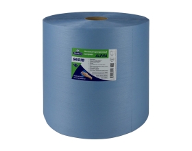 Нетканый протирочный материал PROBOS ALPHA 9601B, 60 г/м2, голубой, 32x34см, 1100 л/рулон 9601B1100