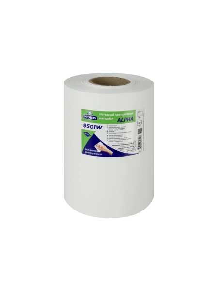 Нетканый протирочный материал PROBOS ALPHA 9501W, 50 г/м2, белый, 220 л/рулон 9501W220