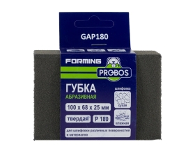 Губка абразивная шлифовальная Forming прямоугольный профиль 100x68x25 мм, P180 PROBOS GAP180