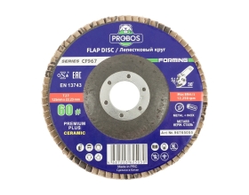 Круг лепестковый торцевой шлифовальный Forming CF967 CERAMIC 125х22 мм, P60 PROBOS 96765055