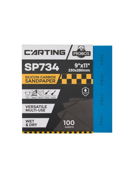 Бумага абразивная водостойкая Р800, 230х280 мм, Carting SP734, 100 шт PROBOS 73401972-100