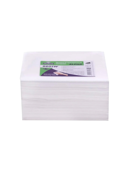 Нетканый протирочный материал PROBOS ALPHA 9601W, 60 г/м2, белый, 33x40 см, 100 л/пачка 9601W100