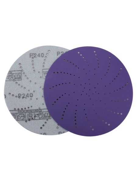 Круг шлифовальный c мультипылеотводом Purple P240, CERAMIC FILM Hookit CF775, 150 мм, 10 шт PROBOS 77547098