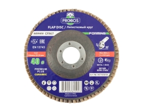 Круг лепестковый торцевой шлифовальный Forming CF967 CERAMIC 125х22 мм, P40 PROBOS 96765054