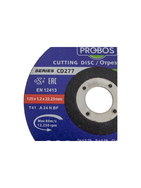 Круг отрезной PROBOS FORMING CD277 T41 for Aluminum 125x1.2x22.23 27751790