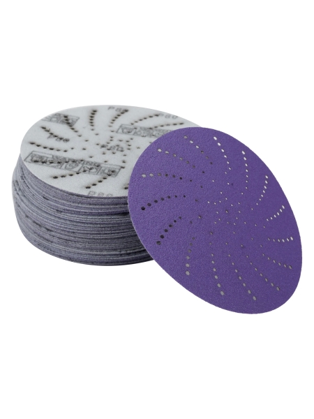 Круг шлифовальный c мультипылеотводом Purple P80, CERAMIC FILM Hookit CF775, 125 мм, 10 шт PROBOS 77586822