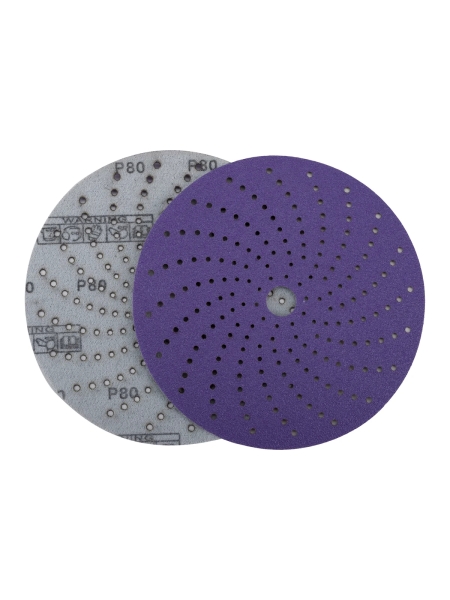 Круг шлифовальный c мультипылеотводом Purple P80, CERAMIC FILM Hookit CF775, 150 мм, 10 шт PROBOS 77586824