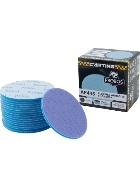 Круг абразивный гибкий на мягкой вспененной оcнове PROBOS AF445 Hookit 150 мм, P1000 44533541