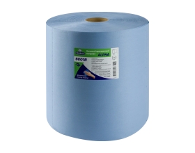 Нетканый протирочный материал PROBOS ALPHA 9801B, 80 г/м2, голубой, 32x34см, 870 л/рулон 9801B870