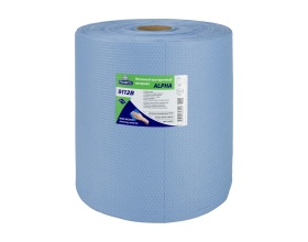 Нетканый протирочный материал PROBOS ALPHA 9112B, 110 г/м2, голубой, сотовое тиснение, 32x34см, 475 9112B475