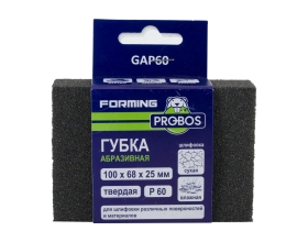 Губка абразивная шлифовальная Forming прямоугольный профиль 100x68x25 мм, P60 PROBOS GAP60