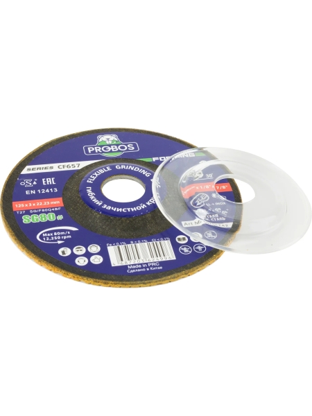 Круг гибкий зачистной Forming СF657 CERAMIC, T27, 125х3х22 мм, P80, 20 шт PROBOS 65751742