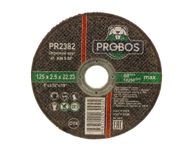 Круг отрезной абразивный 125x2.5x22.23 мм PROBOS PR2382