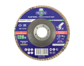 Круг лепестковый торцевой шлифовальный Forming CF967 CERAMIC 125х 22 мм, P120 PROBOS 96765057