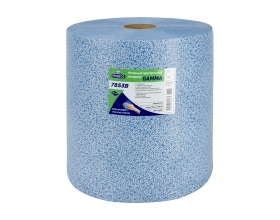 Нетканый протирочный материал PROBOS GAMMA 7853B, 85 г/м2, голубой, V-тиснение, 32x36см, 500л/рулон 7853B500