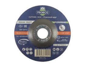 Круг отрезной FORMING CD277 metal&Inox T42, 125x0.9x22.23 PROBOS 27765511