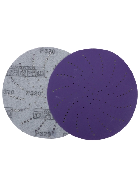 Круг шлифовальный c мультипылеотводом Purple P320, CERAMIC FILM Hookit CF775, 125 мм, 10 шт PROBOS 77547081