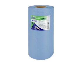 Нетканый протирочный материал PROBOS ALPHA 9802B, 80г/м2, голубой, сотовое тиснение,125 л/h 9802B125