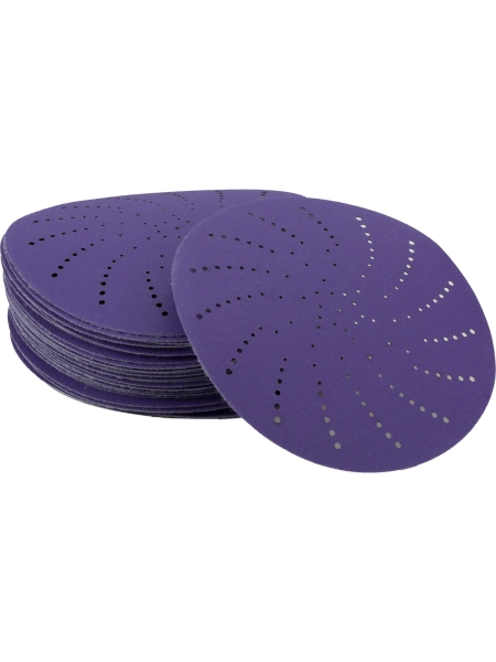 Круг шлифовальный c мультипылеотводом Purple P180, CERAMIC FILM Hookit CF775, 125 мм, 10 шт PROBOS 77564264