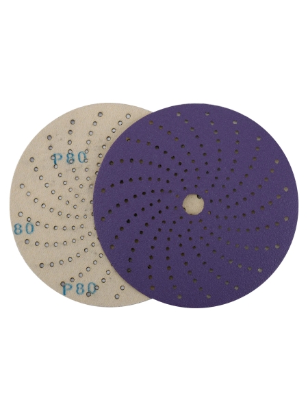 Круг шлифовальный c мультипылеотводом Purple PROBOS P80, CP737 CERAMIC Hookit, 150 мм, 10 шт/уп 73751369