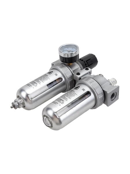 Фильтр-влагоотделитель с регулятором давления, манометром и лубрикатором AFRL80 Русский Мастер РМ-14924