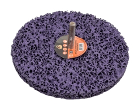 Круг для снятия ржавчины на шпинделе фиолетовый (8х150 мм) Русский Мастер РМ-52220