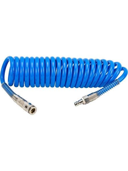 Шланг спиральный воздушный с быстросъемными соединениями (8х12 мм; 5 м) Русский Мастер РМ-70112