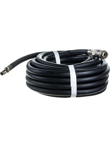 Шланг резиновый армированный чёрный с быстроразъемами (8х13 мм; 10 м) Русский Мастер РМ-70471