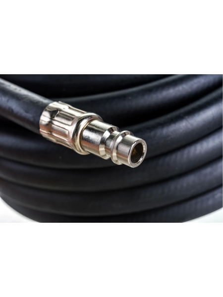 Шланг резиновый армированный чёрный с быстроразъемами (8х13 мм; 10 м) Русский Мастер РМ-70471