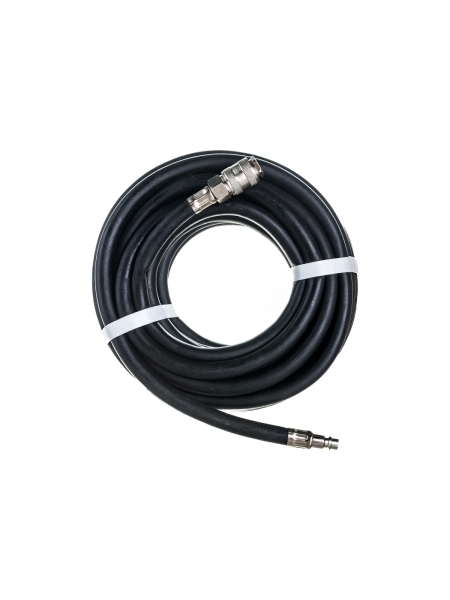 Шланг резиновый армированный чёрный с быстроразъемами (8х13 мм; 10 м) Русский Мастер РМ-70471