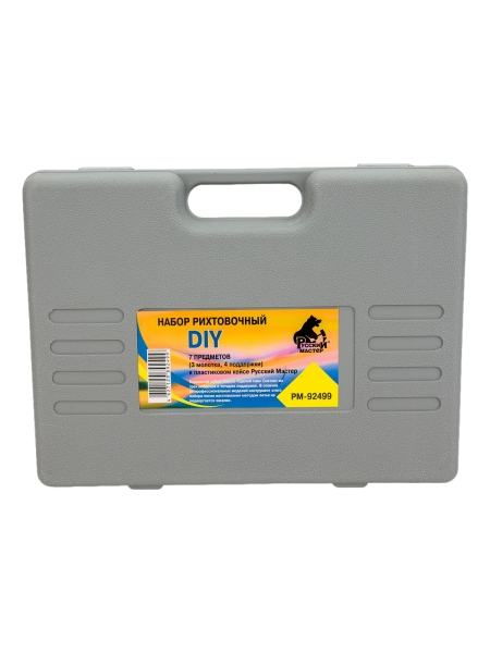 Рихтовочный набор Русский Мастер DIY 7 предметов 3 молотка, 4 поддержки в пластиковом кейсе РМ-92499