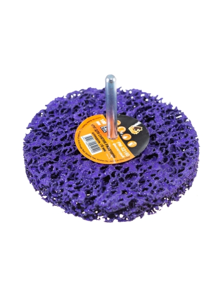 Круг для снятия ржавчины на шпинделе фиолетовый (6х100 мм) Русский Мастер РМ-52190