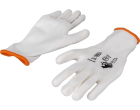 Перчатки с полиуретановым обливом Русский Мастер, белые/черные, р.S/7, РМ-92932