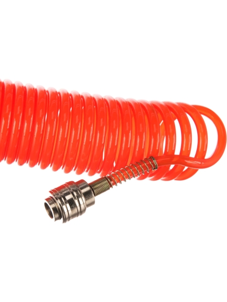 Шланг спиральный воздушный с быстросъемными соединениями PU (5х8 мм; 15 м) Русский Мастер РМ-52312