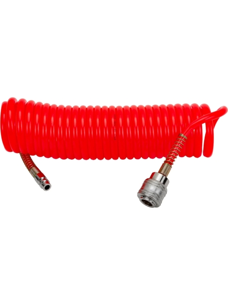 Шланг спиральный воздушный с быстросъемными соединениями PU (5х8 мм; 5 м) Русский Мастер РМ-52329