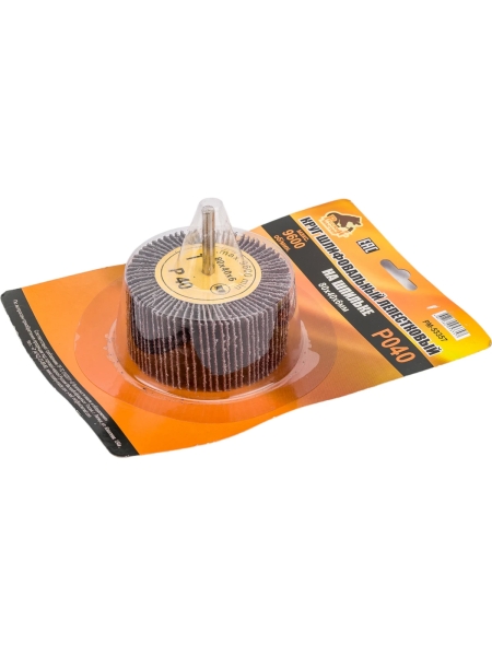 Круг шлифовальный лепестковый на шпильке (80х40х6 мм; P40) Русский Мастер РМ-53357