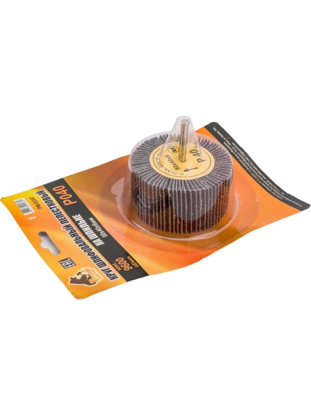 Круг шлифовальный лепестковый на шпильке (80х40х6 мм; P40) Русский Мастер РМ-53357