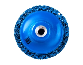 Круг для снятия ржавчины на резьбе синий (100 мм; M14) Русский Мастер РМ-90474