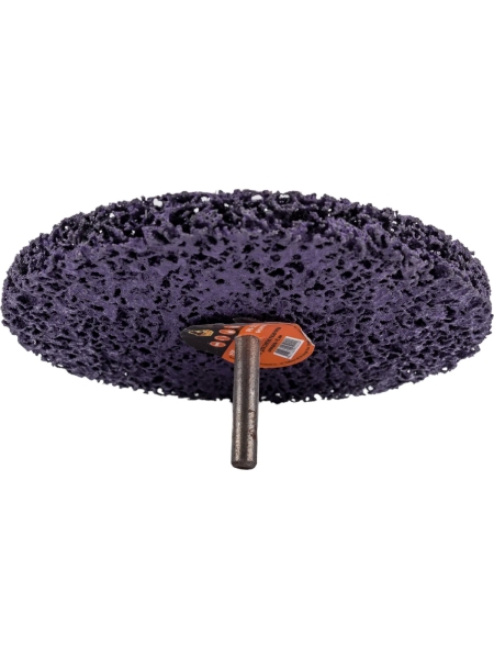 Круг для снятия ржавчины на шпинделе фиолетовый (8х150 мм) Русский Мастер РМ-52220