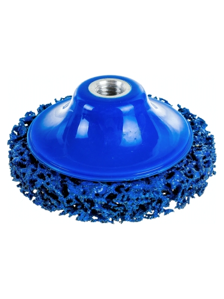 Круг для снятия ржавчины на резьбе синий (100 мм; M14) Русский Мастер РМ-90474