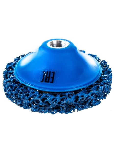 Круг для снятия ржавчины на резьбе синий (100 мм; M14) Русский Мастер РМ-90474