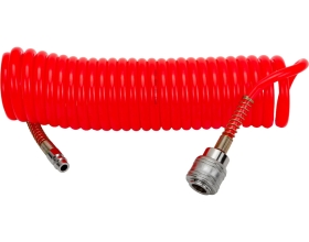 Шланг спиральный воздушный с быстросъемными соединениями PU (5х8 мм; 5 м) Русский Мастер РМ-52329